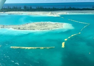 Inadequate silt barriers Cat Cay dev Nov 9 2017