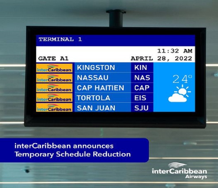 TCI based interCaribbean Airways announces temporary reduction in flights - Vimarsana News