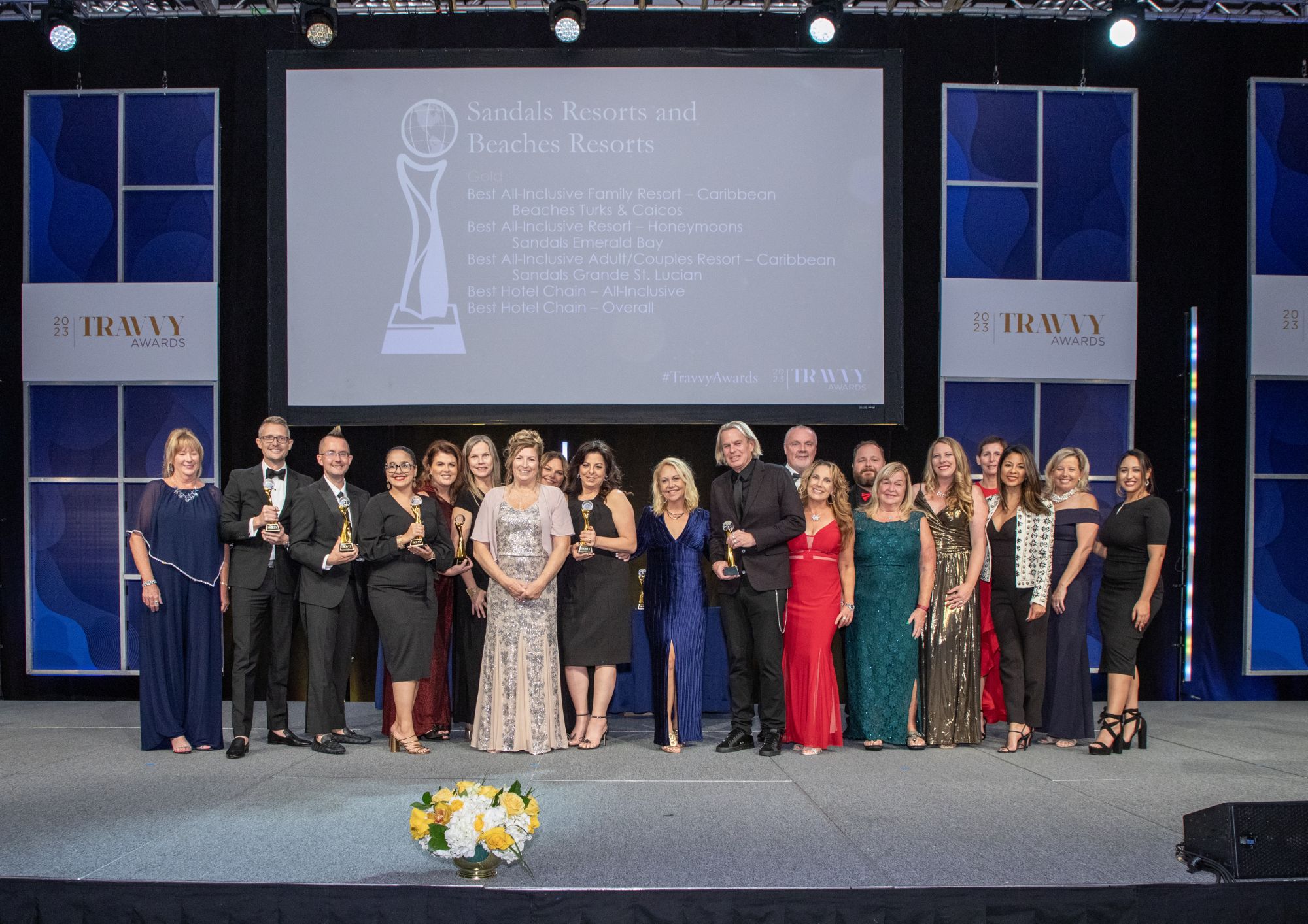 SANDALS RESORTS AND BEACHES RESORTS CAP AN IMPRESSIVE NIGHT OF WINS AT THE 9TH ANNUAL TRAVVY AWARDS - Vimarsana News