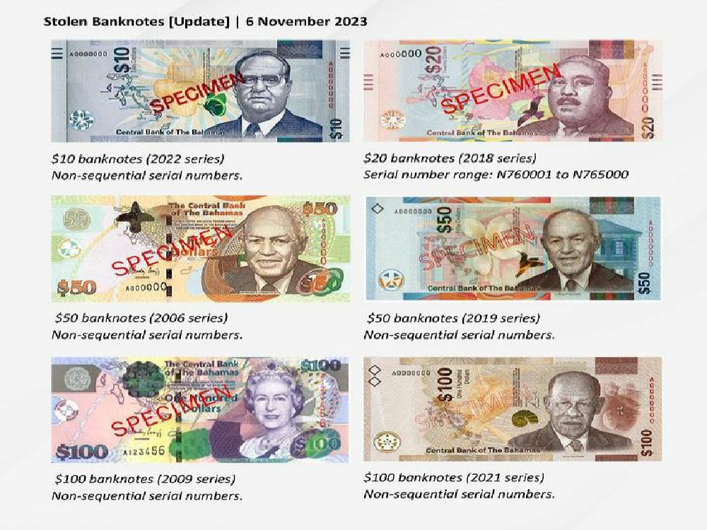 Stolen Money likely circulating in The Bahamas - Vimarsana News