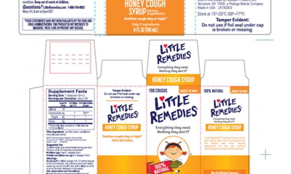 Drug Recall:  Little Remedies ® Honey Cough Syrup – MedTech Products Inc.   
